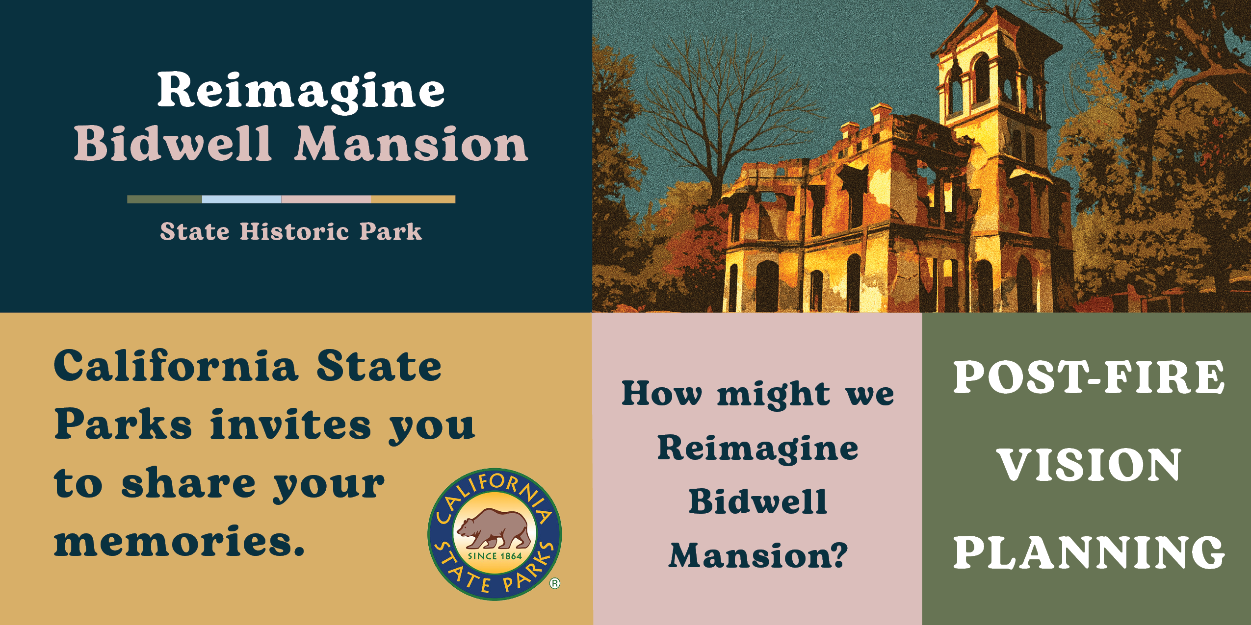 Visit ReimagineBidwellMansion.org for the latest updates.